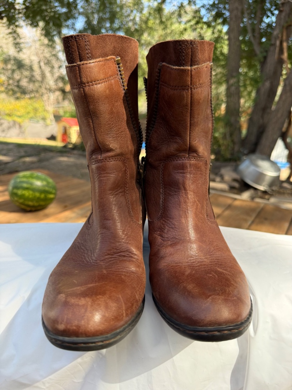 Børn Mila Leather Ankle Boots - Picture 5 of 11